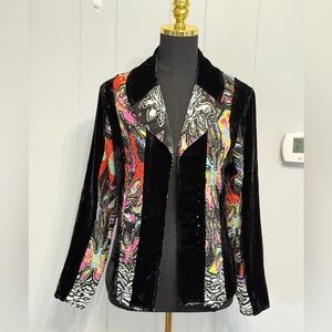 Alberto Makali Vibrant Velvet Blazer
